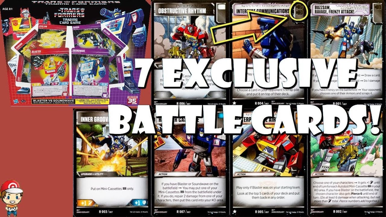 The 7 Exclusive Transformer TCG Battle Cards in the Blaster vs Soundwave Deck! They&rsquo;re Good!