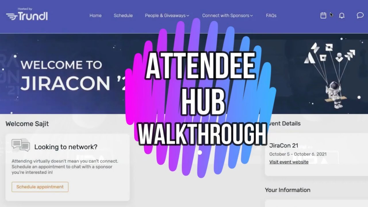 JiraCon '21 - Attendees Hub Walkthrough | a Trundl event