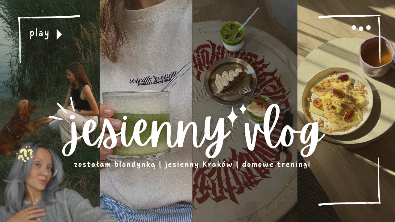 jesienny vlog🍂💇🏼‍♀️✨zostałam blondynką | jesień w Krakowie | domowe treningi