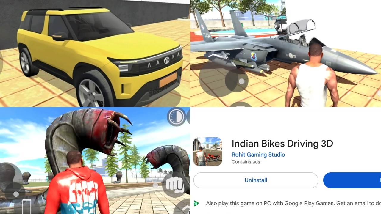 NEW UPDATES ALL CHEAT CODES 2026 INDIAN BIKE DRIVING 3D |JET+TATA SIRREA AND SNAKE | AWARA GAMERX |