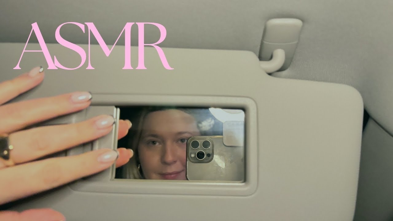 ASMR in my car (soft spoken, tapping, scratching, lens tapping)