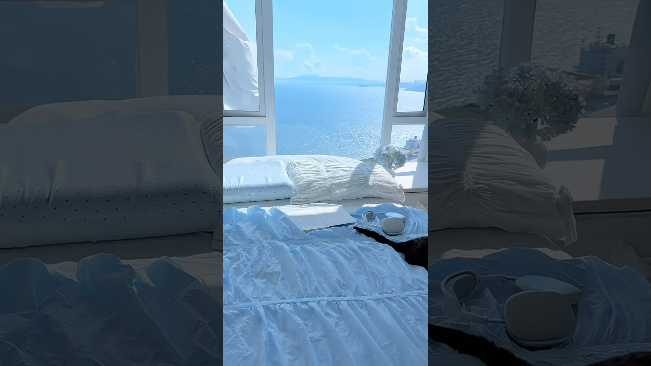 Cozy Room With sea 🌊 💦 #roomtour #bedroomdecor #aesthetic #cozynights #cozyroom