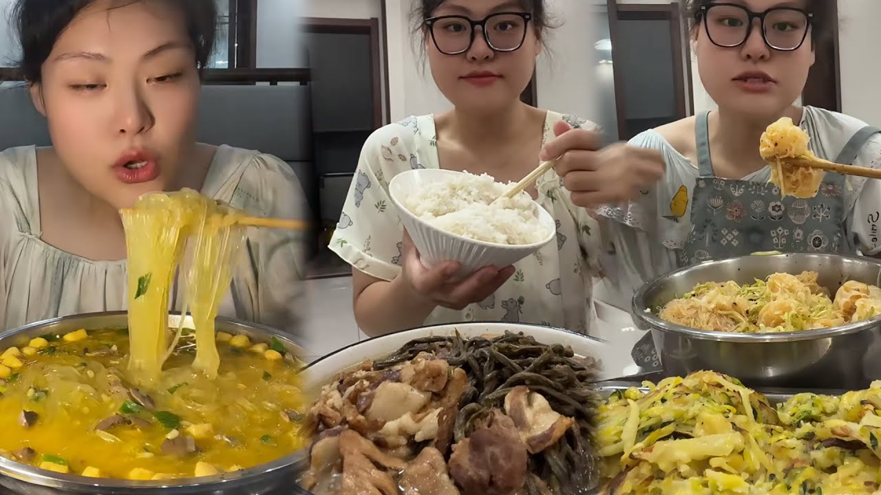 China girl eating food chellange 2025 #大食い早食い #고기먹방 #三大爷美食铺