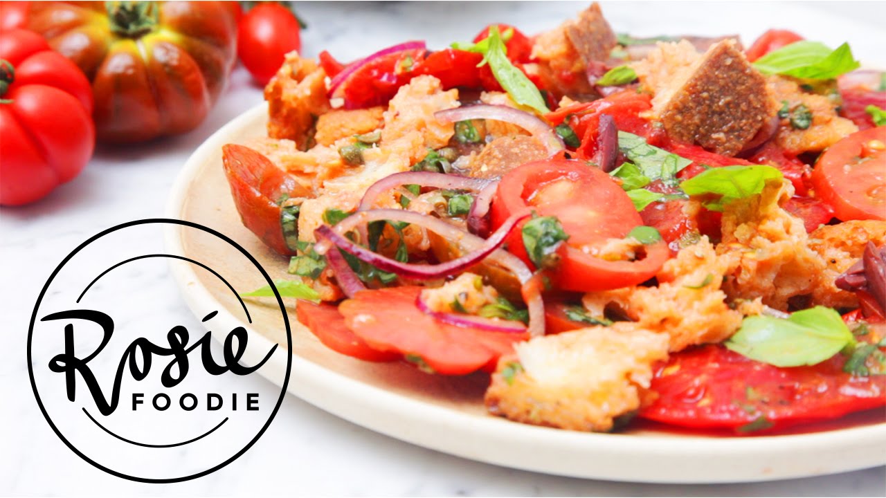 Italian Tomato Salad (Panzanella) | Rosie Foodie