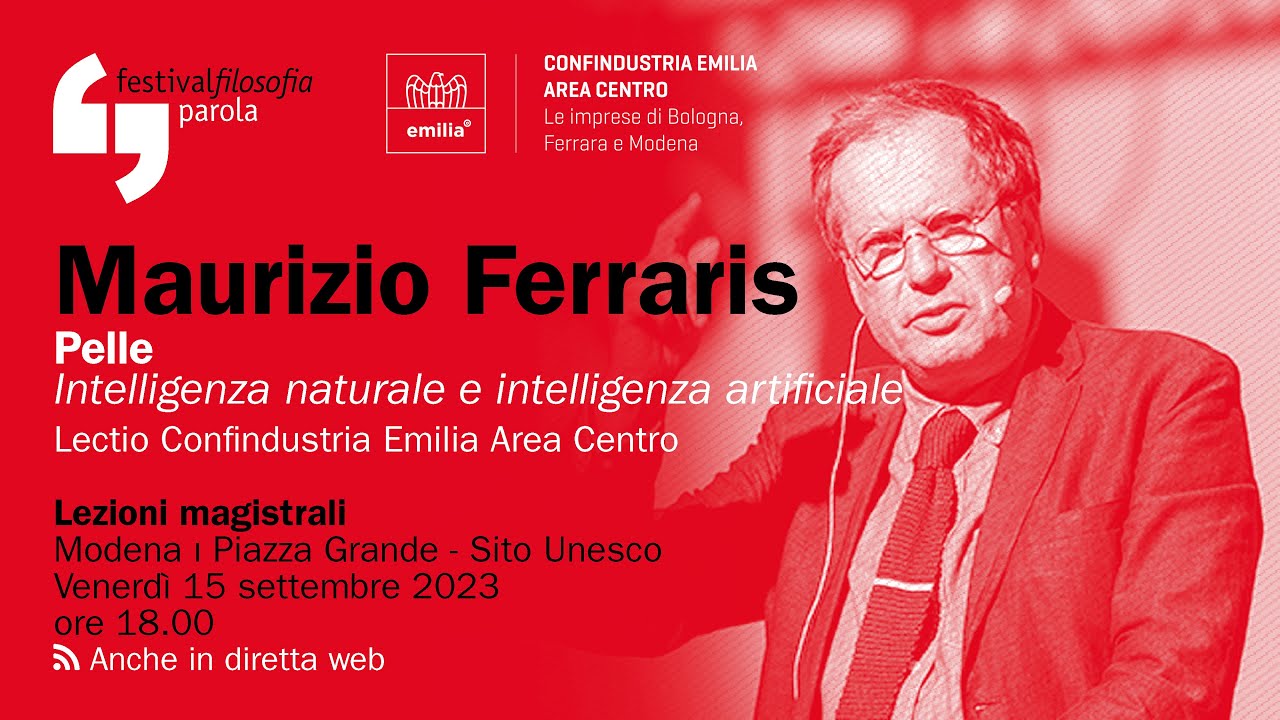 Maurizio Ferraris | Pelle | festivalfilosofia 2023