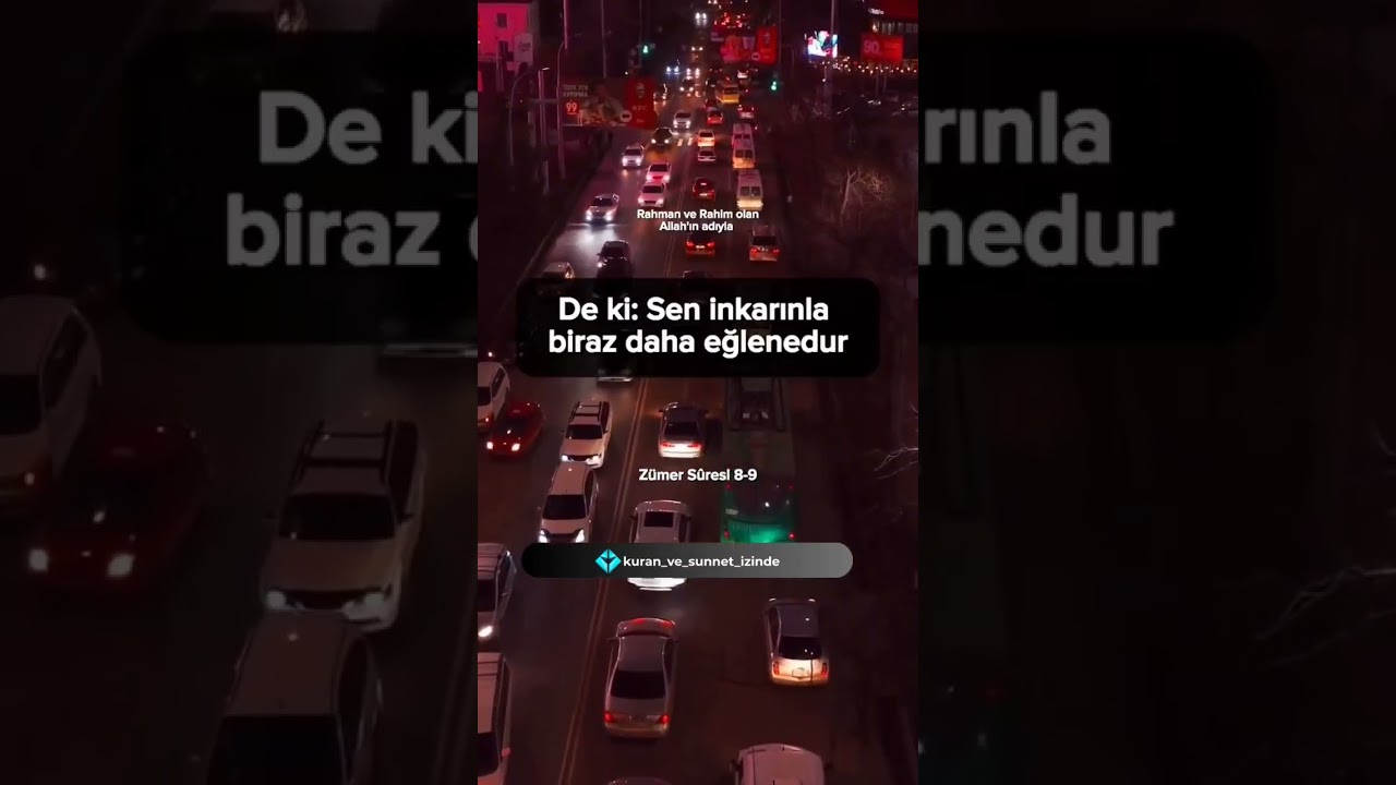 Z&uuml;mer S&ucirc;resi 8-9. Ayet Meali #kuran #kuranmeali #kuranıkerim #kesfet #islam