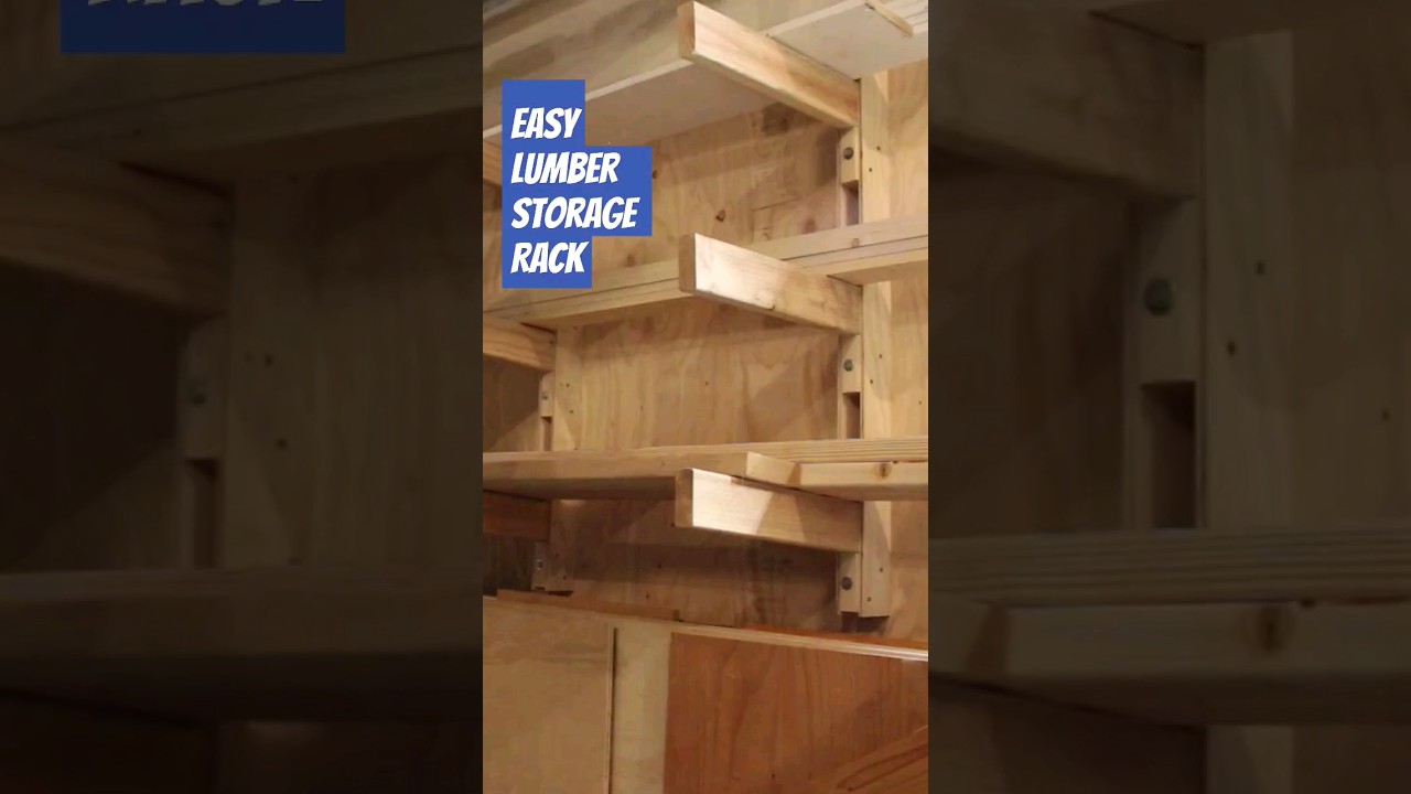 You can build this Lumber Storage Rack! #woodworking #garageorganization #garageshop