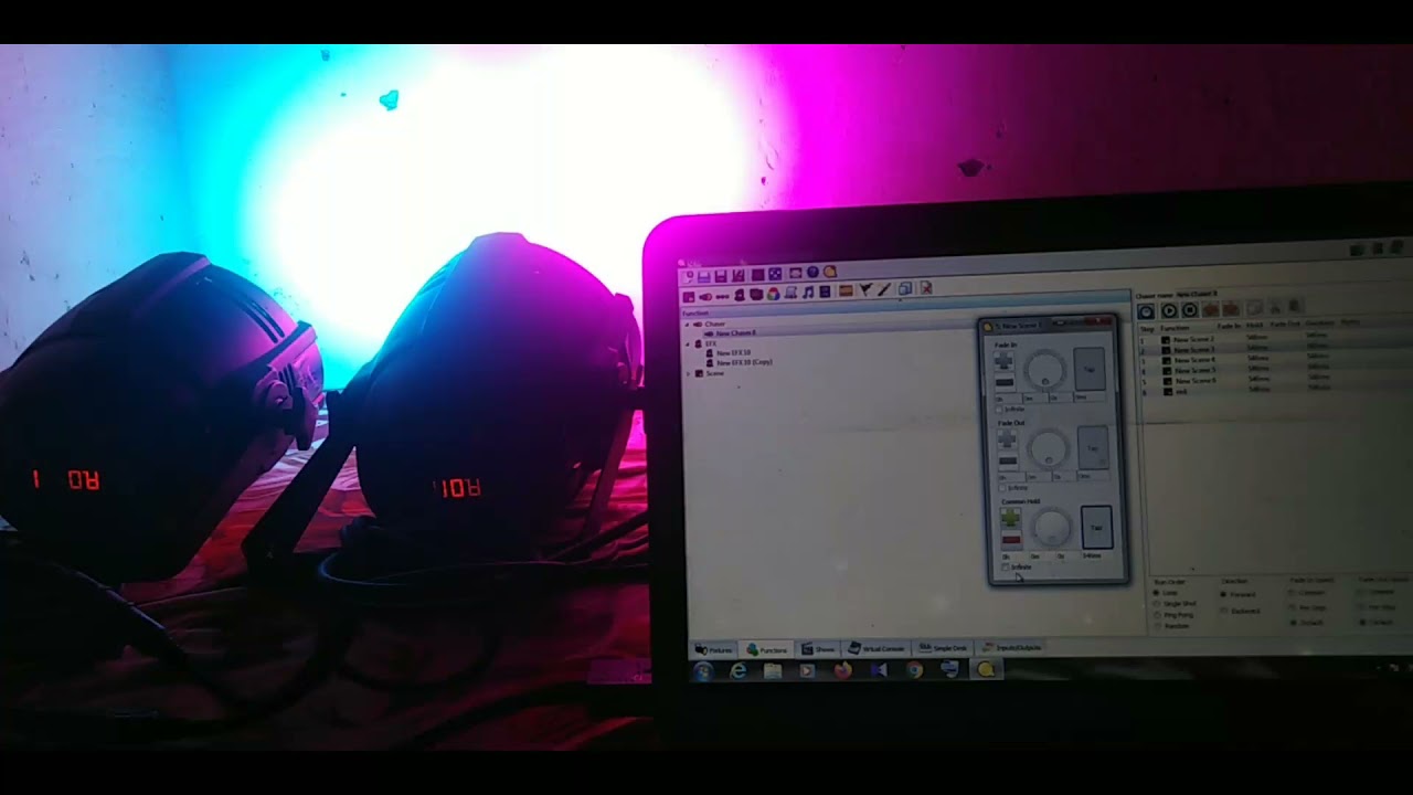 Cheap usb dmx controller in action