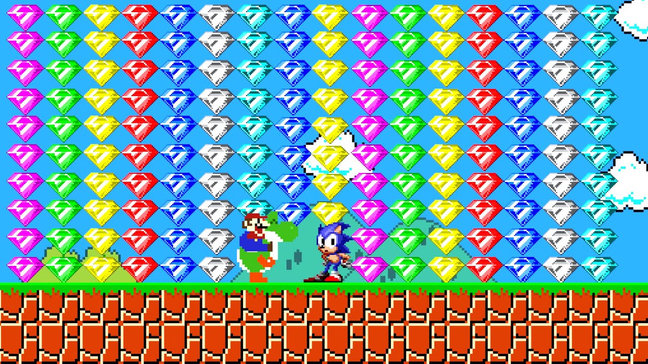 If Mario takes Sonic's Chaos Emeralds in Super Mario Bros.? [Part 2]