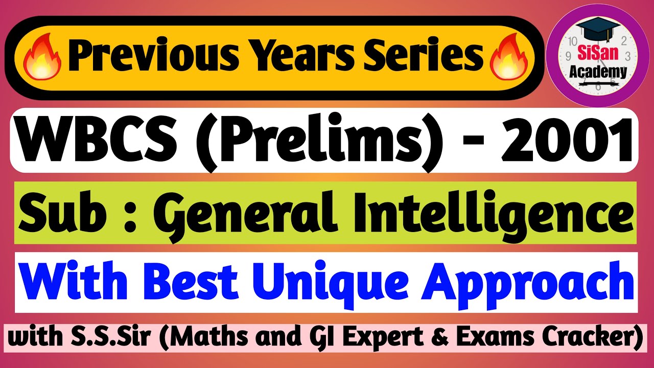 WBCS 2001 Prelims Math Solution | WBCS Prelims Maths Previous Year Question Paper | WBCS Prelims |