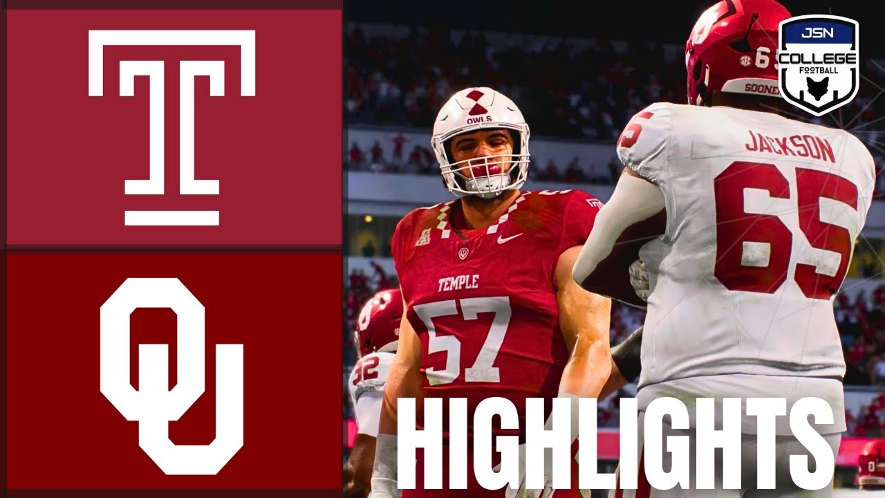 Temple Owls vs Oklahoma Sooners | Full Game Highlights | JSN CFB