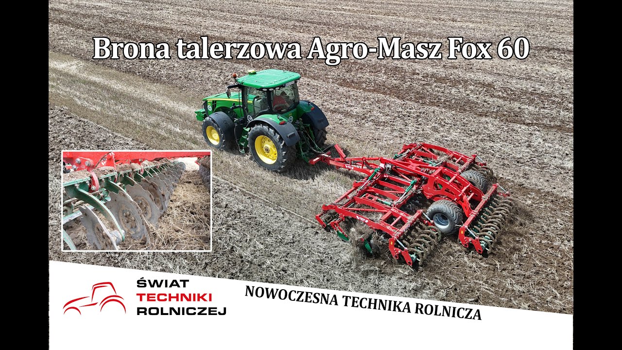 NOWOŚĆ 2025 - Brona talerzowa Agro-Masz Fox 60 w akcji