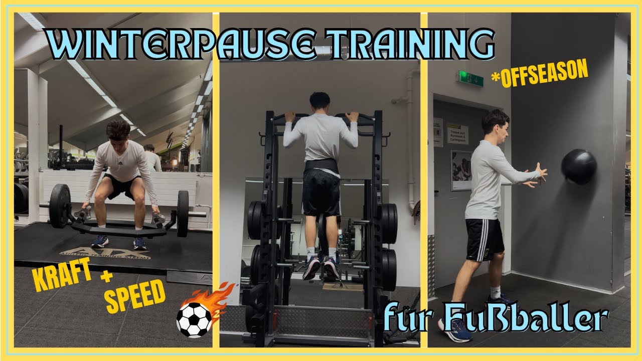 WINTERPAUSE Workout ⚽️ So trainieren PROFI Fußballer im Gym!