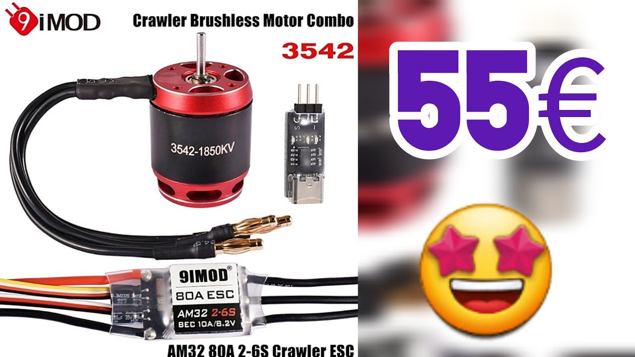 MON CHOIX❗️combo brushless scale crawler 9imod 80A am32 outrunner #rc #france