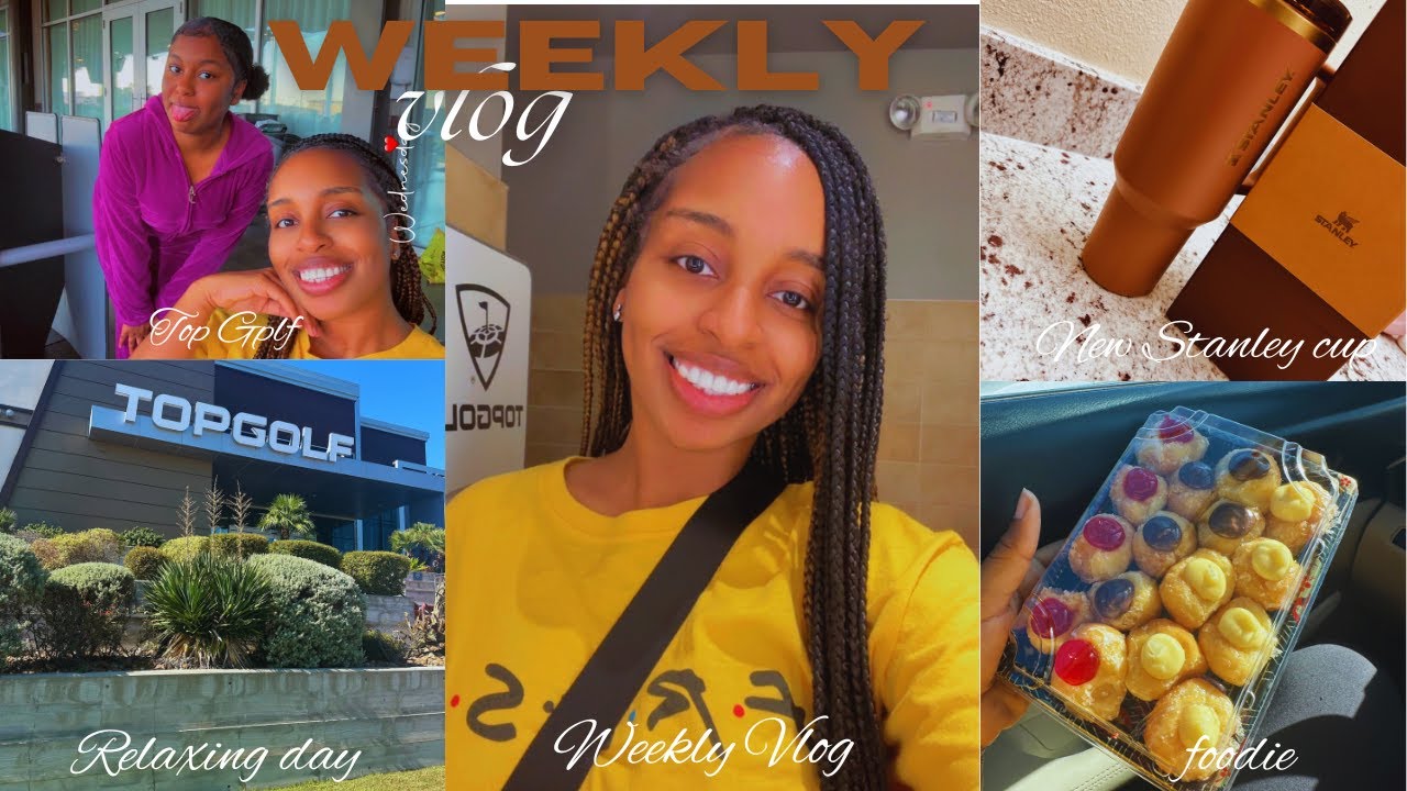 WEEKLY VLOG | UNBOXING My NEW STANLEY CUP, HOMECOMING Weekend, Top Golf, Church & More! 🩷💕⛳🛍️