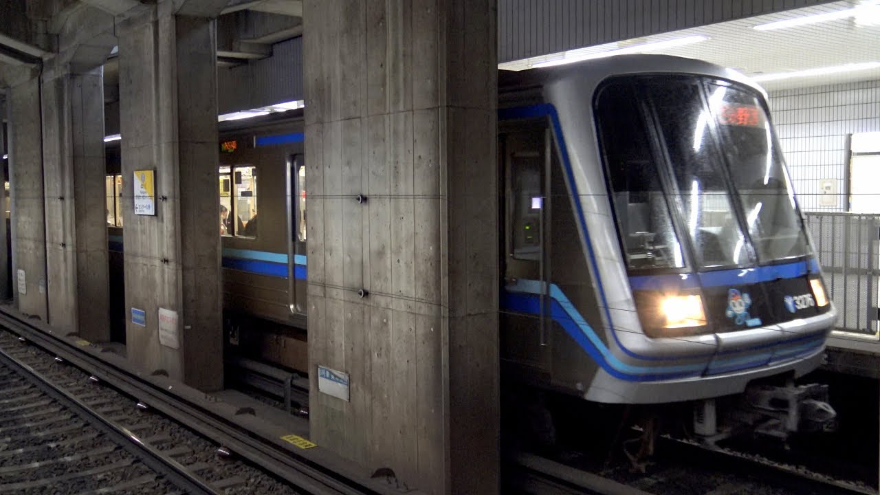 【4K】横浜市営地下鉄3000A形(三菱後期GTO-VVVF)、3000N形、3000R形制御装置更新車、3000S形制御装置更新車、3000V形到着・発車・通過シーン集 中川駅、港南中央駅にて
