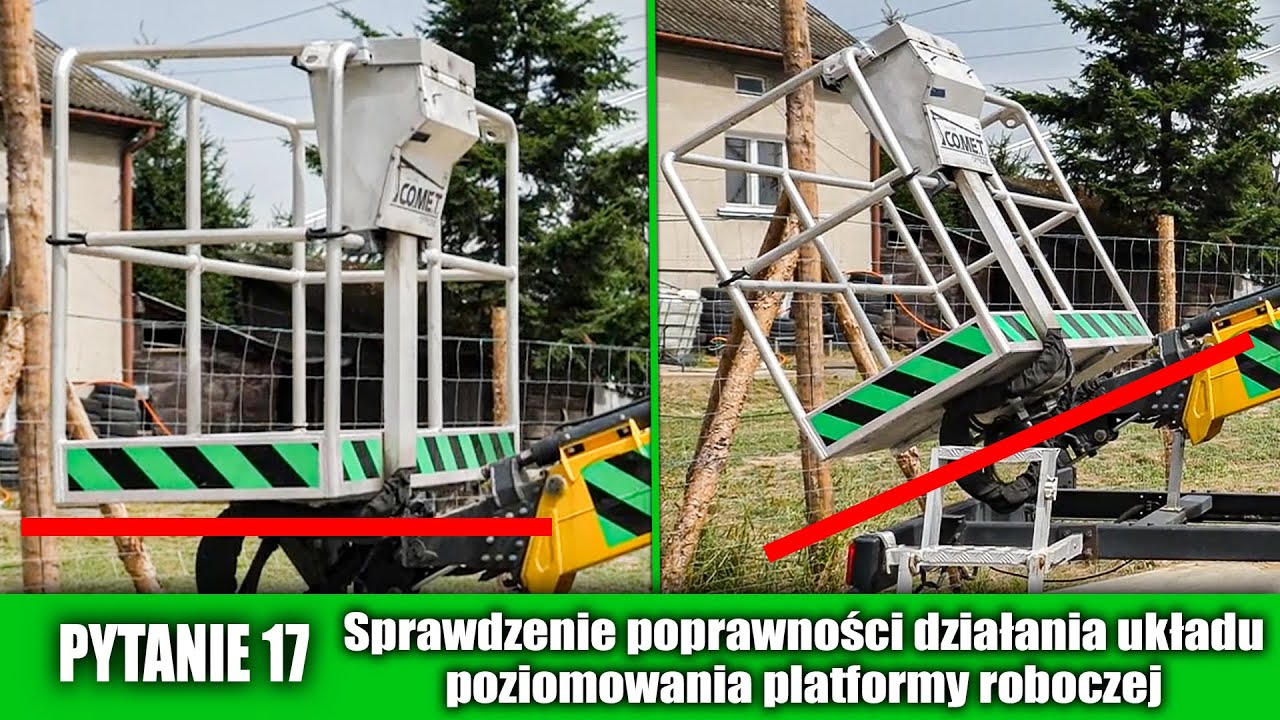 17 | Układ poziomowania platformy roboczej - PODEST RUCHOMY (ZWYŻKA): egzamin praktyczny UDT (OTC)