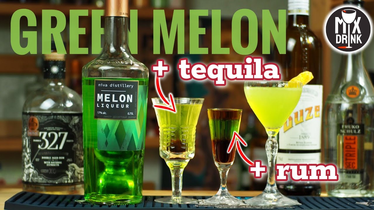 Ликер Нива Дистиллери, Дынный / Niva Distillery, Melon - коктейли с ромом и текилой и Японские тапки