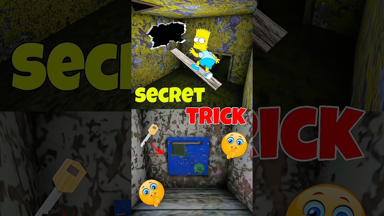 GRANNY 1 SECRET TRICK ON PLAY HOUSE ☠️🏠 #granny #hindigaming #horrorgame #shorts#mobilegaming