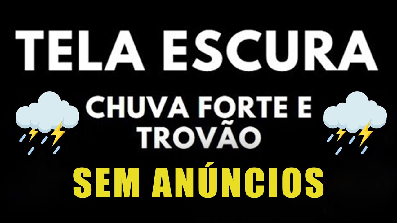 VENÇA A INSÔNIA 💤 Som de Chuva sem Trovão para Dormir e Relaxar | TELA PRETA