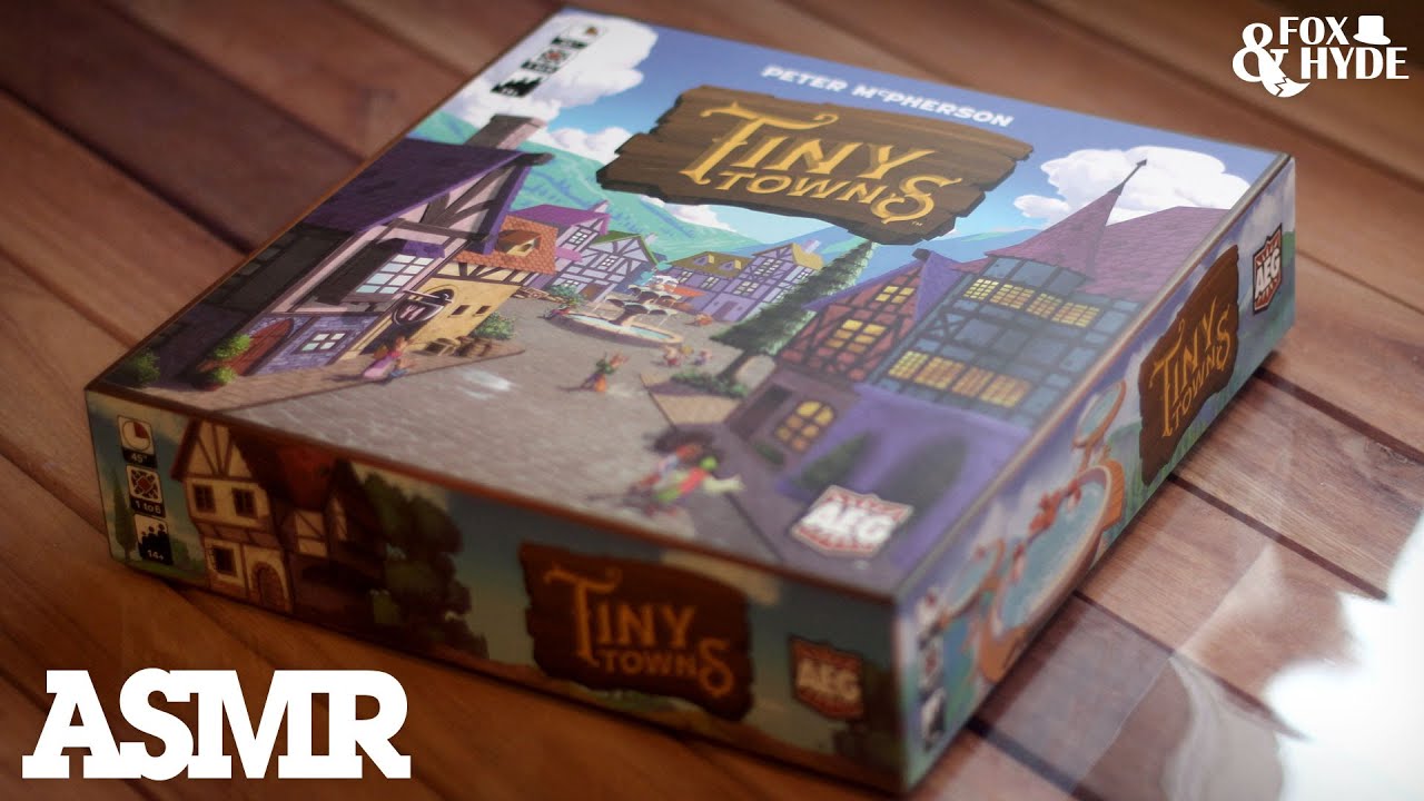 ASMR Board Game TINY TOWNS Unboxing from AEG