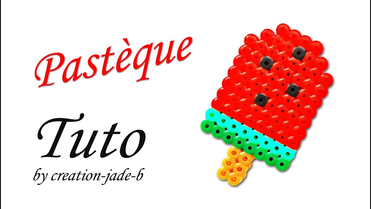 Tuto Perles à repasser (Hama) - Porte-clés 3D Glace Pastèque !
