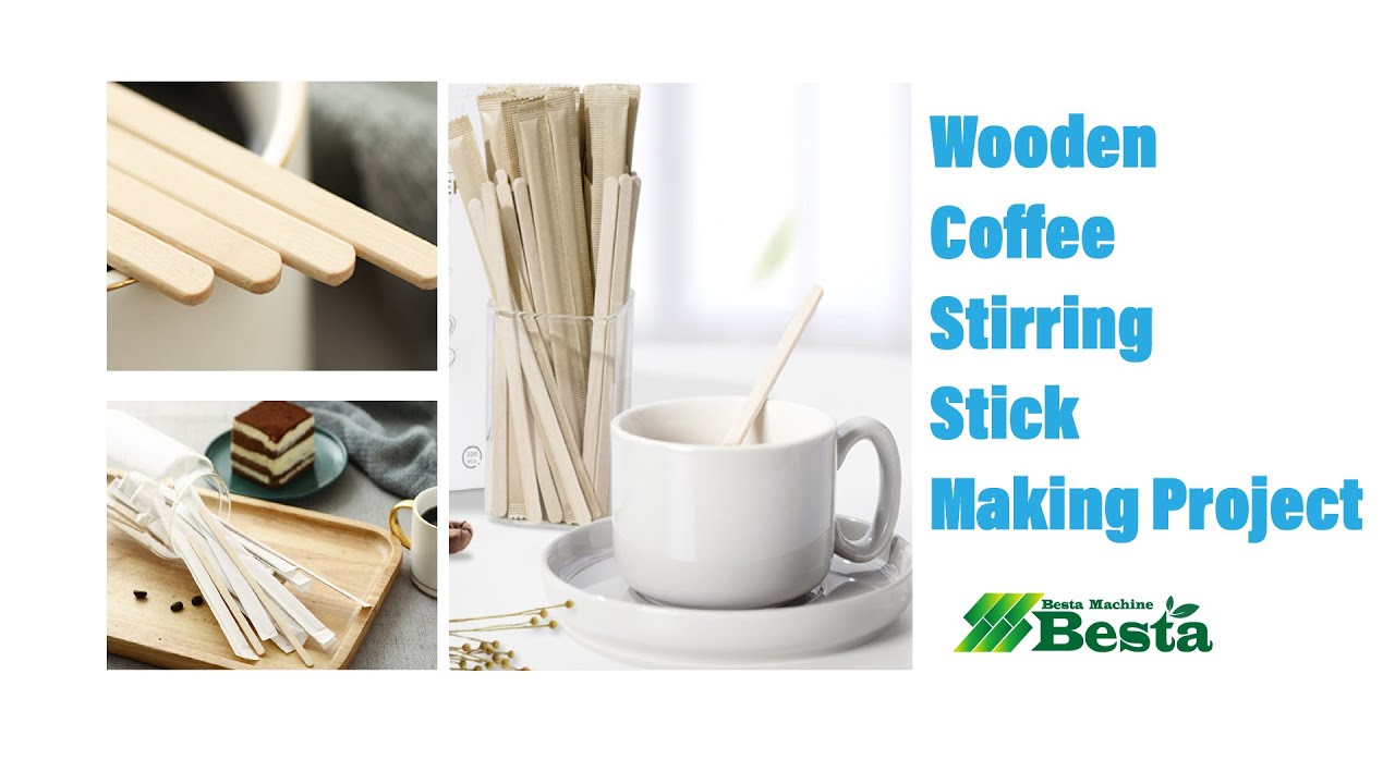 How to make wooden coffee stirring stick ? Wooden coffee Stirring Stick Making Machine,
