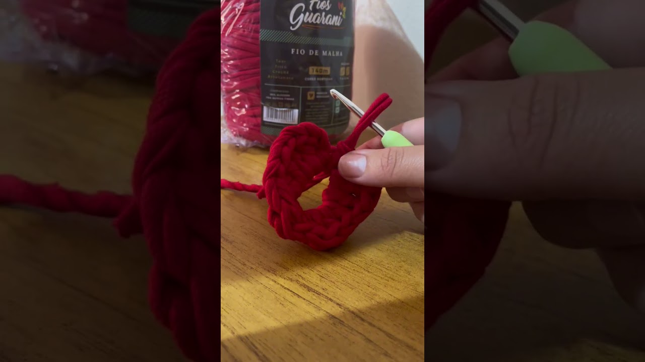 Chaveiro de crochê, coração passo a passo