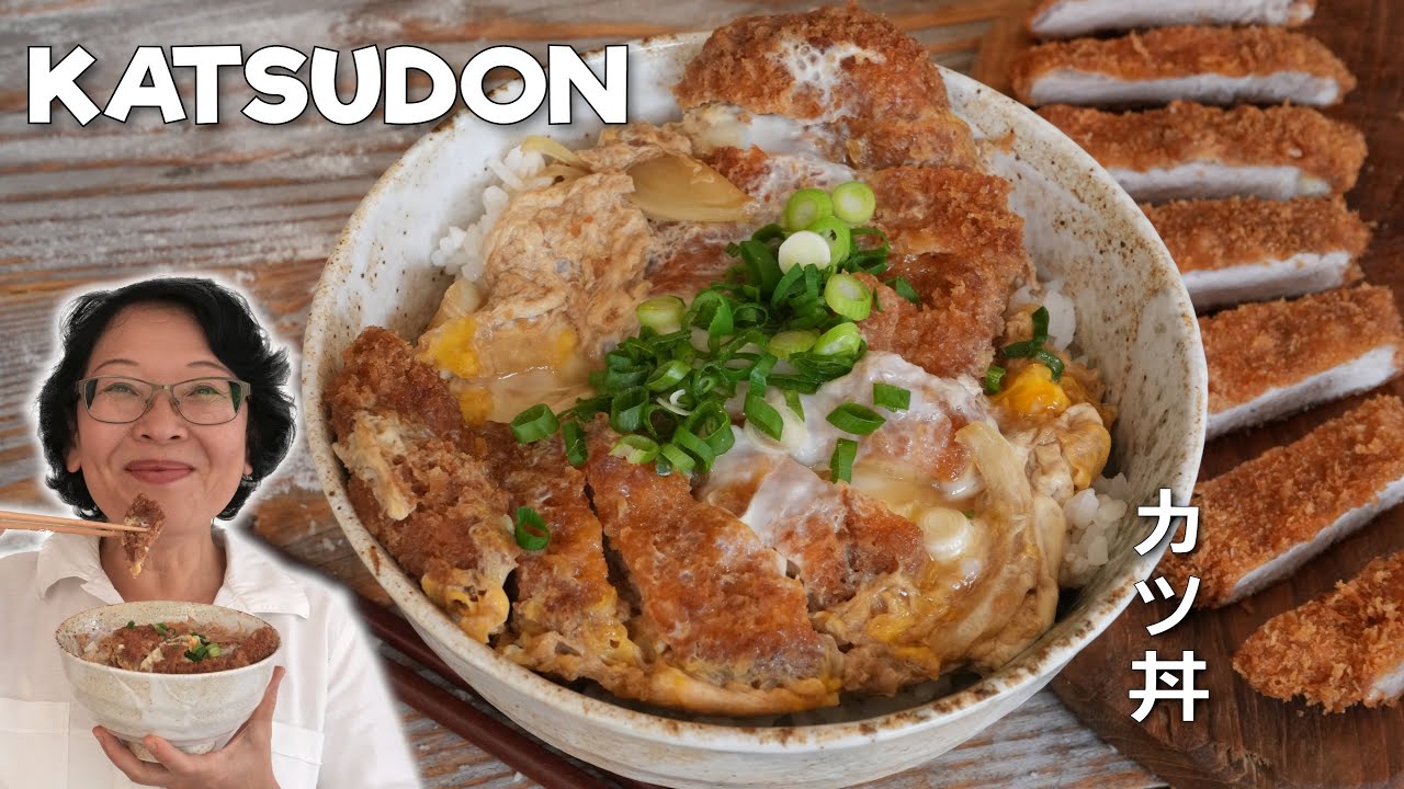 KATSUDON - Grand Bol de Riz, Garni de Porc Pané Tonkatsu, d'Œuf et de Sauce