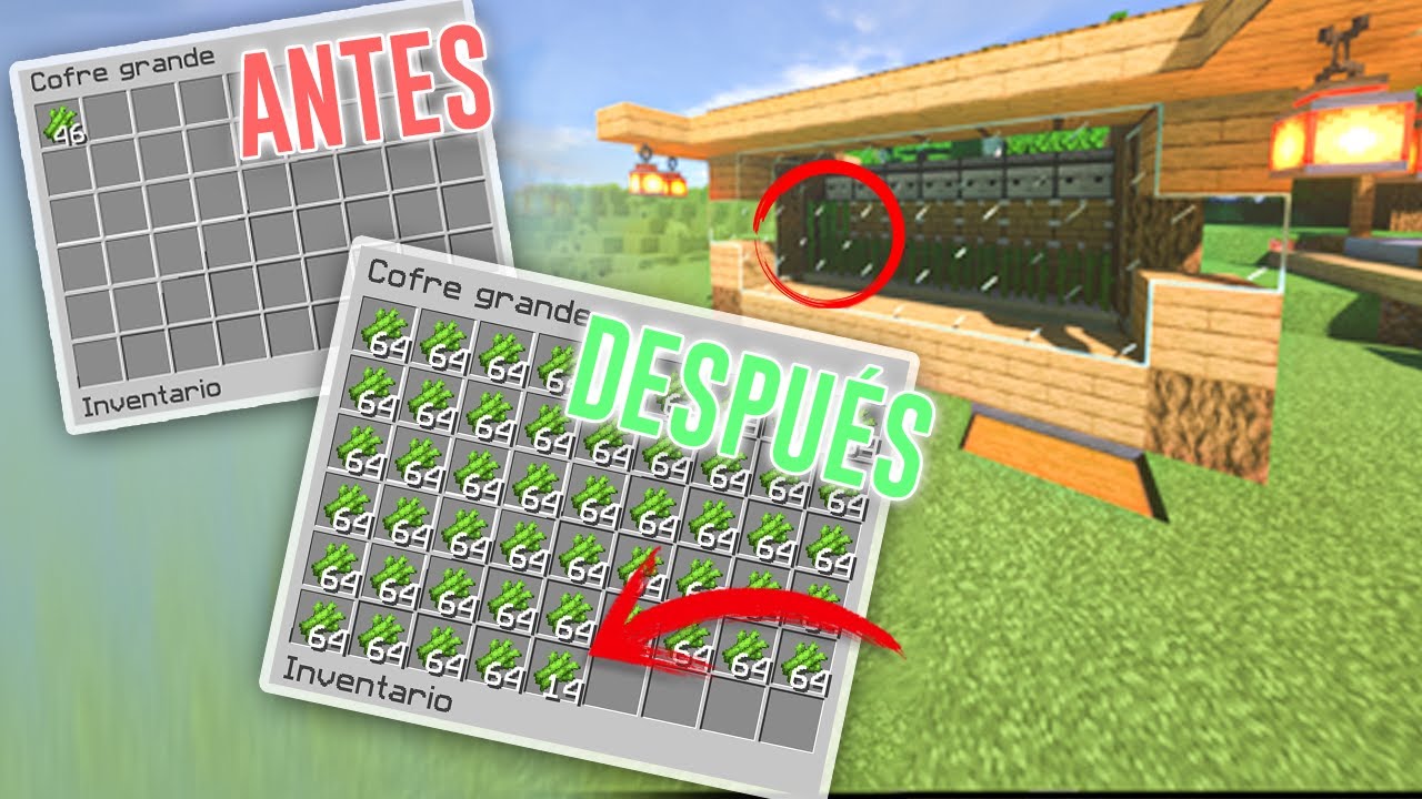Granja de caña automatica | TUTORIAL | Minecraft 
