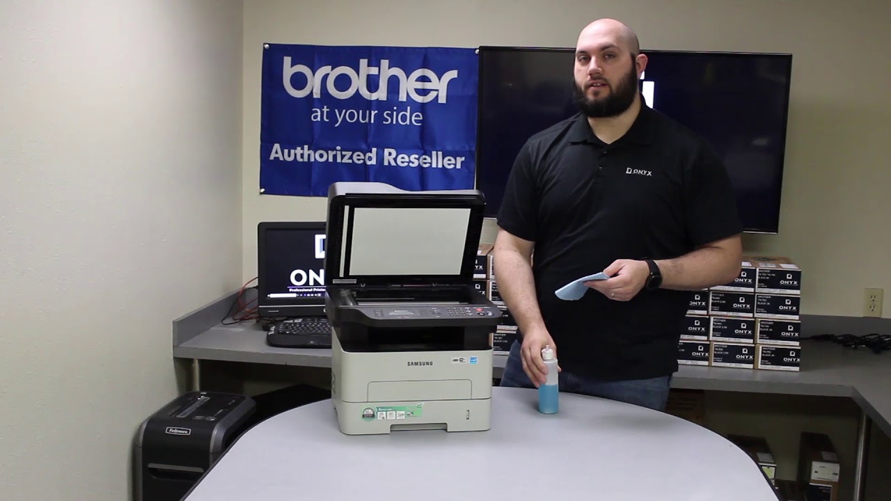 Samsung Xpress M2880 | Onyx Imaging | OKC Printer Repair | How to Clean the Scanner Glass