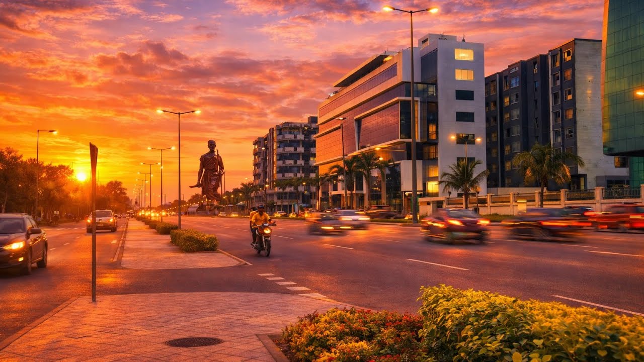 Walk on🚶st 230 to Amazon Statue Cotonou Benin 🇧🇯 
