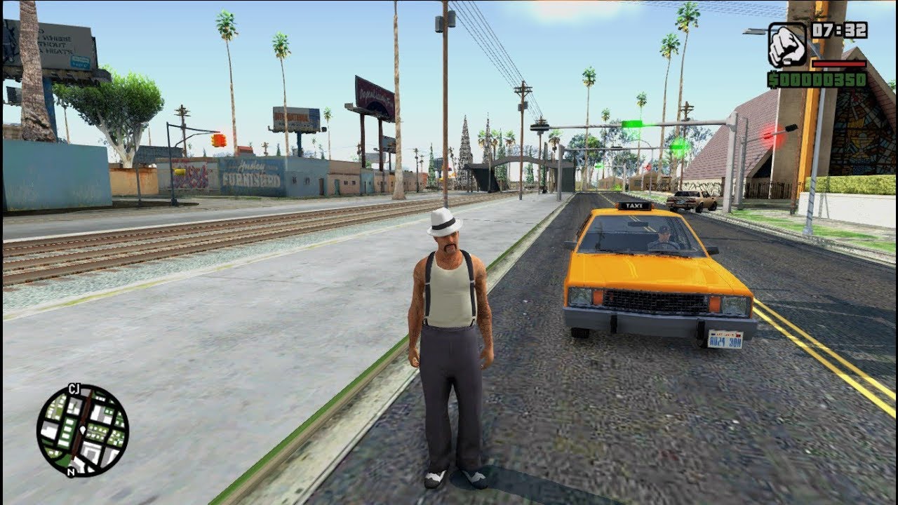 GTA San Andreas | First Mission | HD Graphics MODS (ENB, Textures, Sounds)