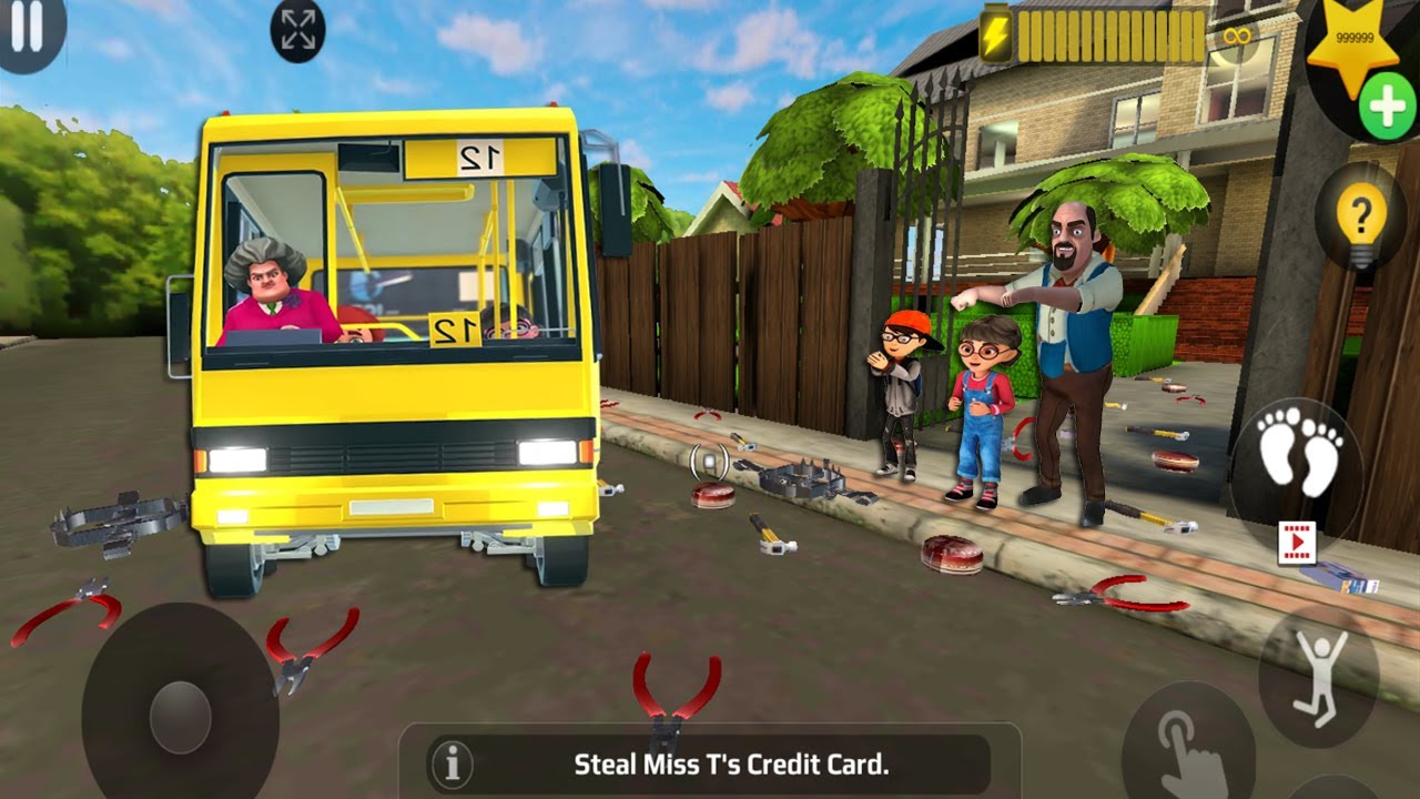 Scary Teacher 3D - New updater - troll Miss T fell face down so fun part 5425#scaryteacher3d