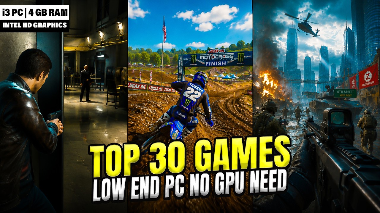 Top 30 Low Spec PC Games Play These on 2GB RAM  | Intel HD | NO Graphics Card (2026)