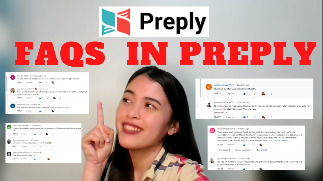 FAQS in PREPLY |TEACHER MARY|