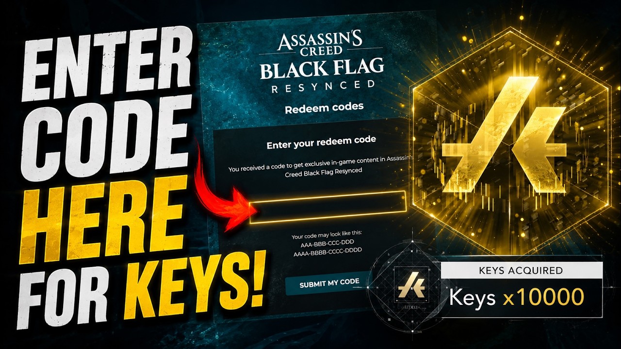 Используй этот код, чтобы получить БЕСПЛАТНЫЕ КЛЮЧИ в Assassin's Creed Black Flag Resynced!