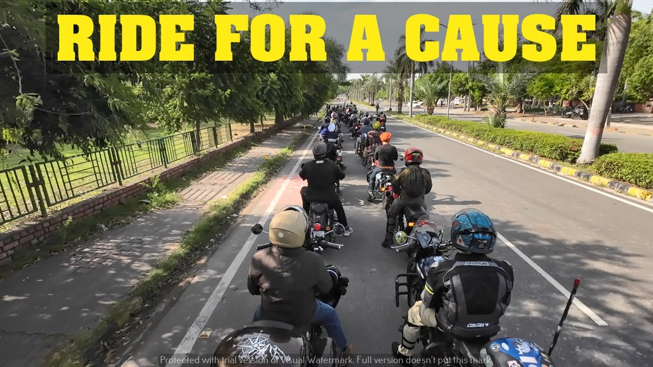 RIDE FOR A CAUSE - with FBI - Chandigarh - Ovarian Cancer Awareness & Blood Donation - Royal Enfield