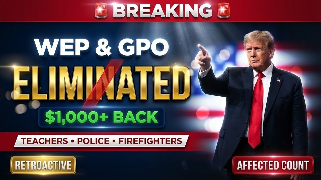 Were You a Teacher, Cop, or Firefighter? Your Social Security Just Increased (WEP/GPO Gone)