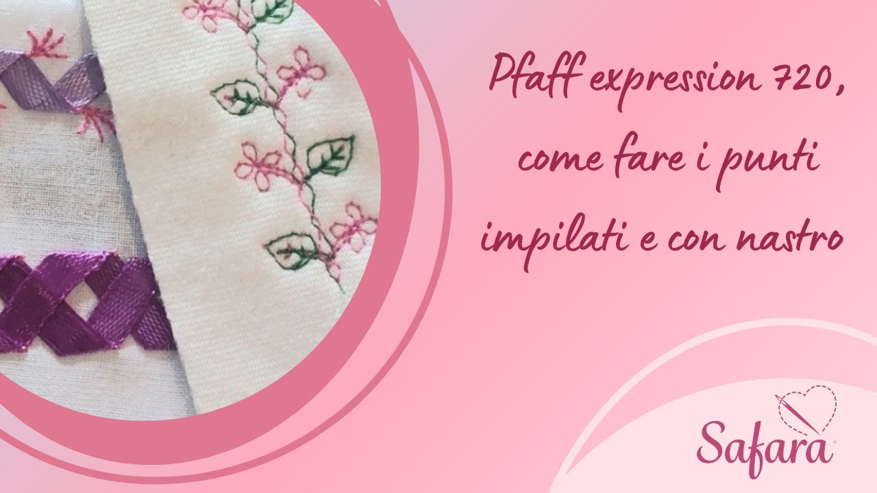 Pfaff Expression 720, come fare i punti impilati e a nastro