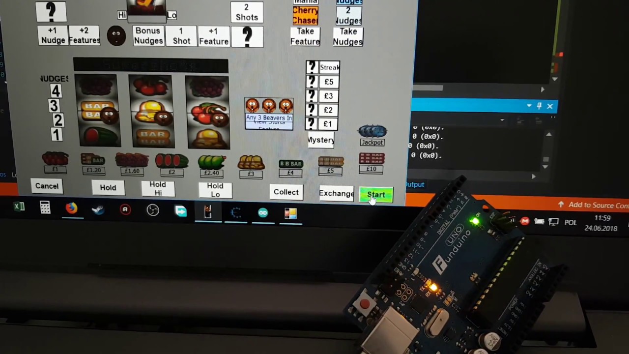 Arduino as PacDrive alternative 0.02 (Fruit Machine Emulator MFME)
