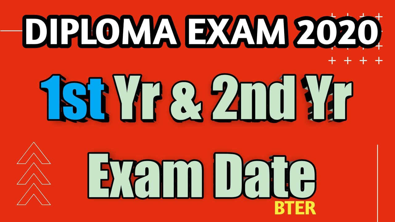 DIPLOMA EXAM 2020||🔥1st FIRST & 🔥2nd SECOND YEAR||🔥EXAM DATE ||BTER||BY MATHOCOMM|24june