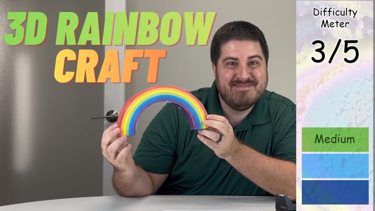 3D Paper Rainbow | Simple Craft with 3 Sheets