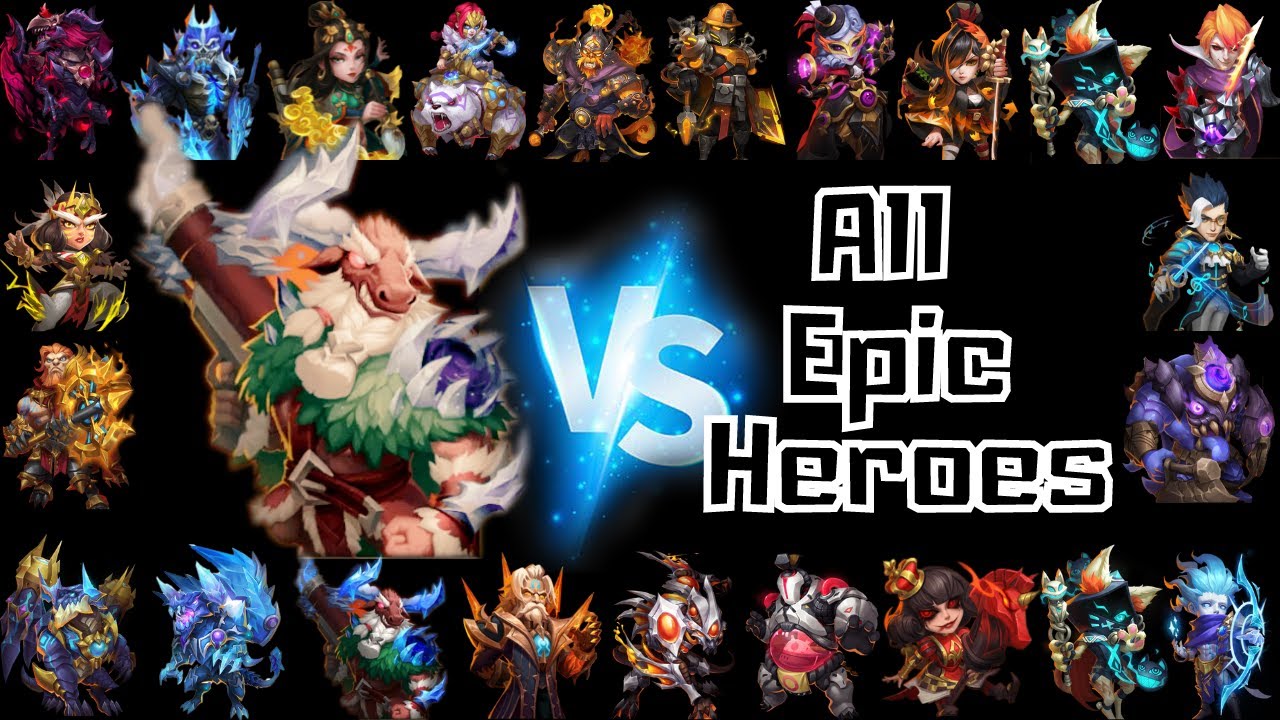 Tundrahoof vs ALL EPIC Heroes and Zephyrica | Castle Clash