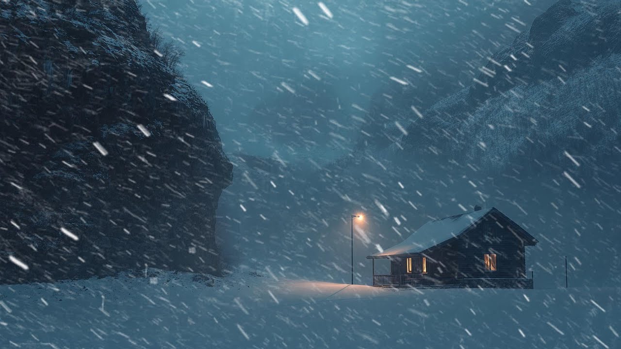 Winter Sanctuary in Blizzard | Frozen Soundscape for Relaxation & Focus | Howling Winds & Snowstorm