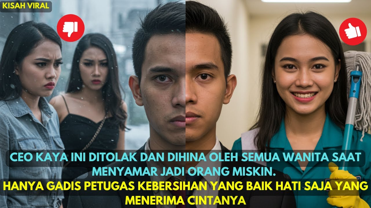 CEO KAYA MENYAMAR JADI MISKIN, DITOLAK BANYAK WANITA, SAMPAI BERTEMU GADIS PETUGAS KEBERSIHAN INI