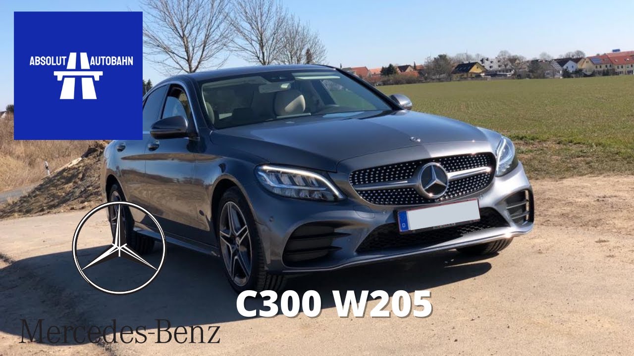 Mercedes C300 W205 Top Speed Test Drive on Autobahn | Absolut Autobahn