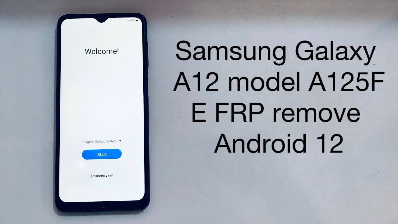 Samsung Galaxy A12 Model A125F E FRP remove Android 12