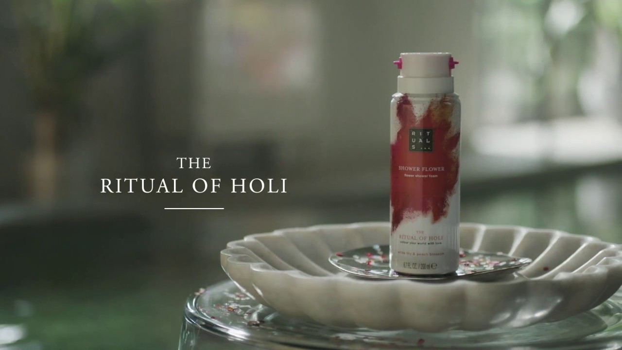 How to use: The Ritual of Holi Shower Foam Flower by Rituals