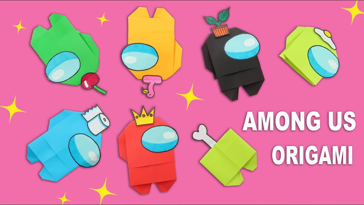 Easy Origami AMONG US. DIY how to craft Among Us.